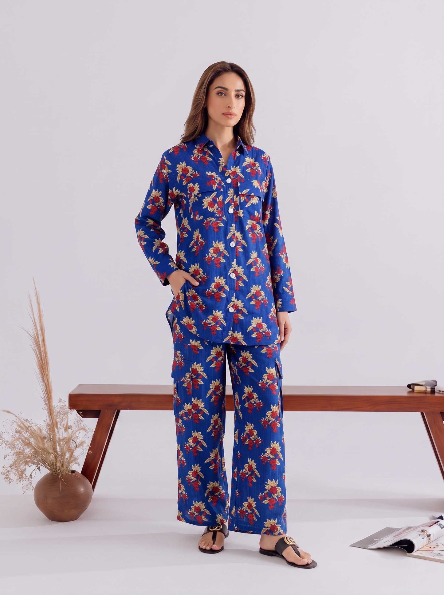 FRONT POCKET KURTI WITH CARGO CO-ORD 2 PC SET✨