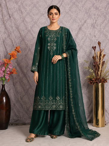 Luxury Chiffon Embroidered Suit Set