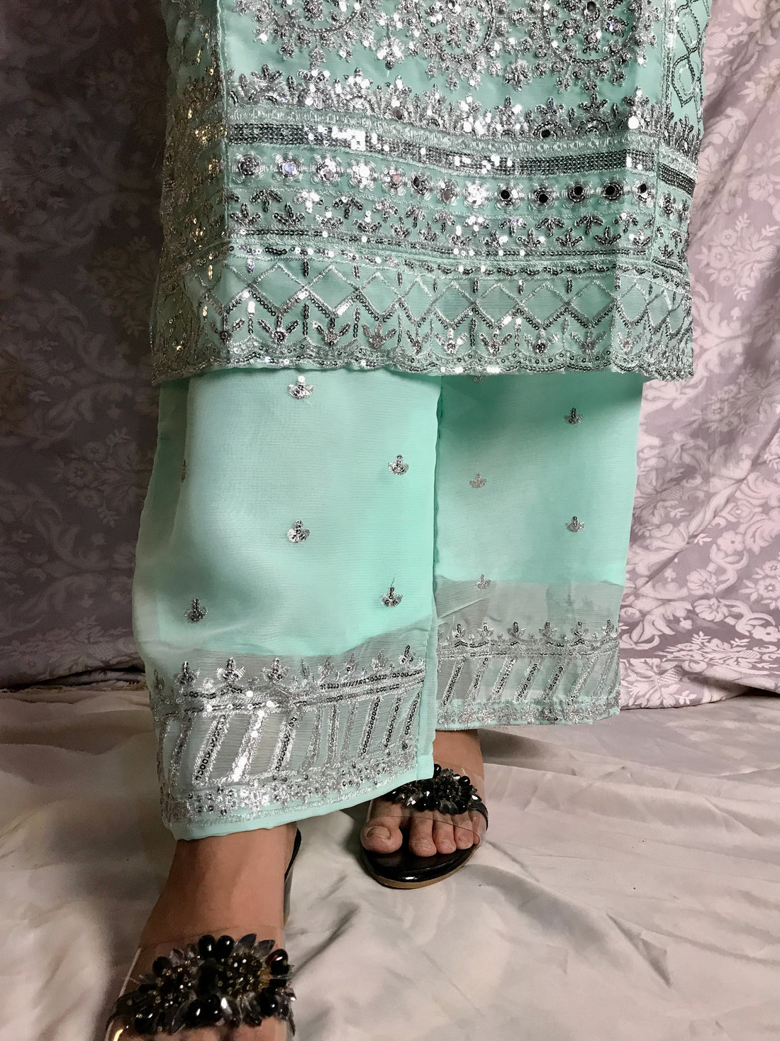 Elegant Chiffon 3 Piece Suit