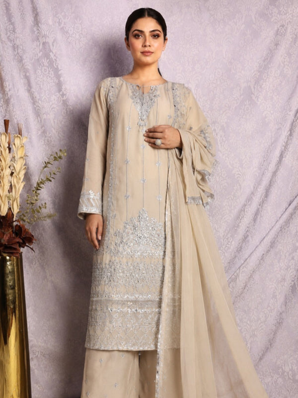 Elegant Chiffon 3 Piece Suit