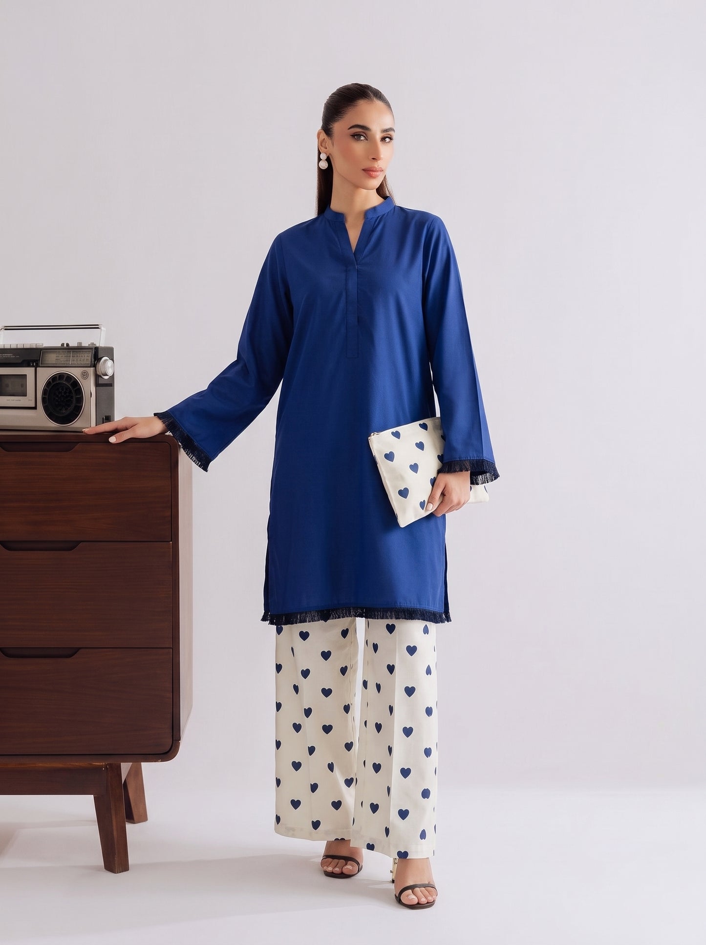 HANIA AMIR HEART PRINTED CO-ORD SET