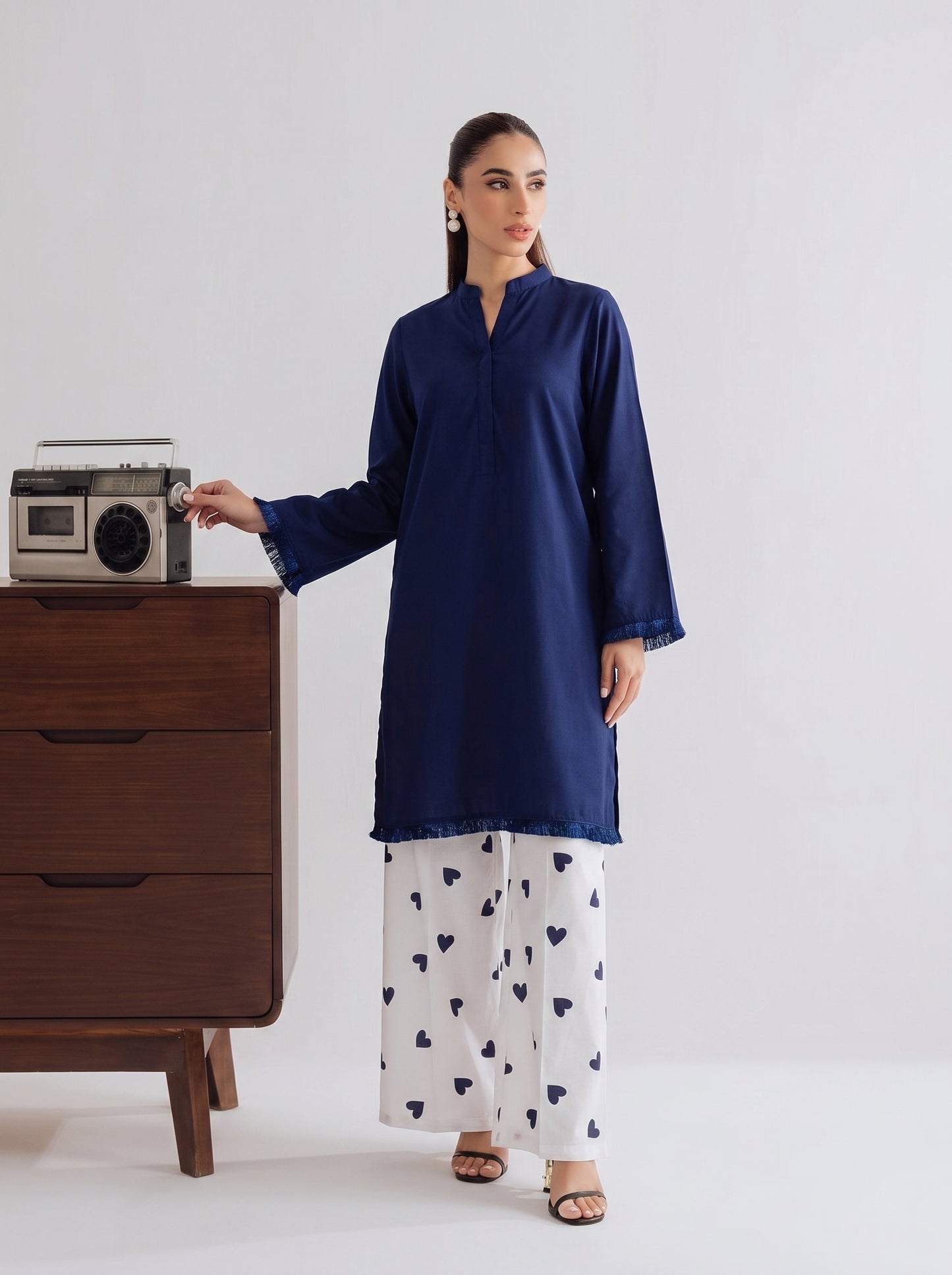 HANIA AMIR HEART PRINTED CO-ORD SET