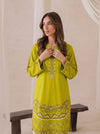 EMBROIDERY ROUND DAMAN KURTI WITH EMBROIDERY FLAPPER CO-ORD 2 PC SET✨