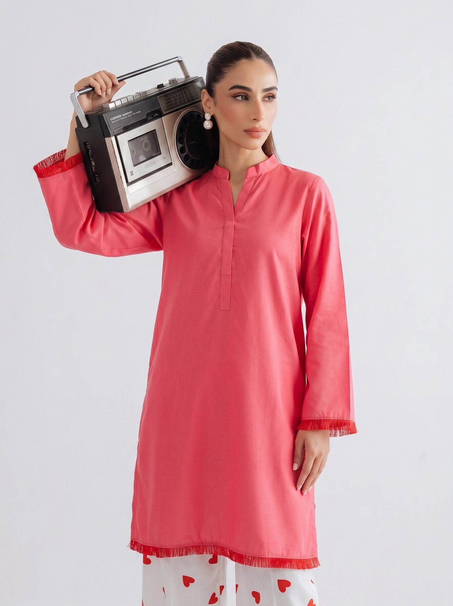 HANIA AMIR HEART PRINTED CO-ORD SET