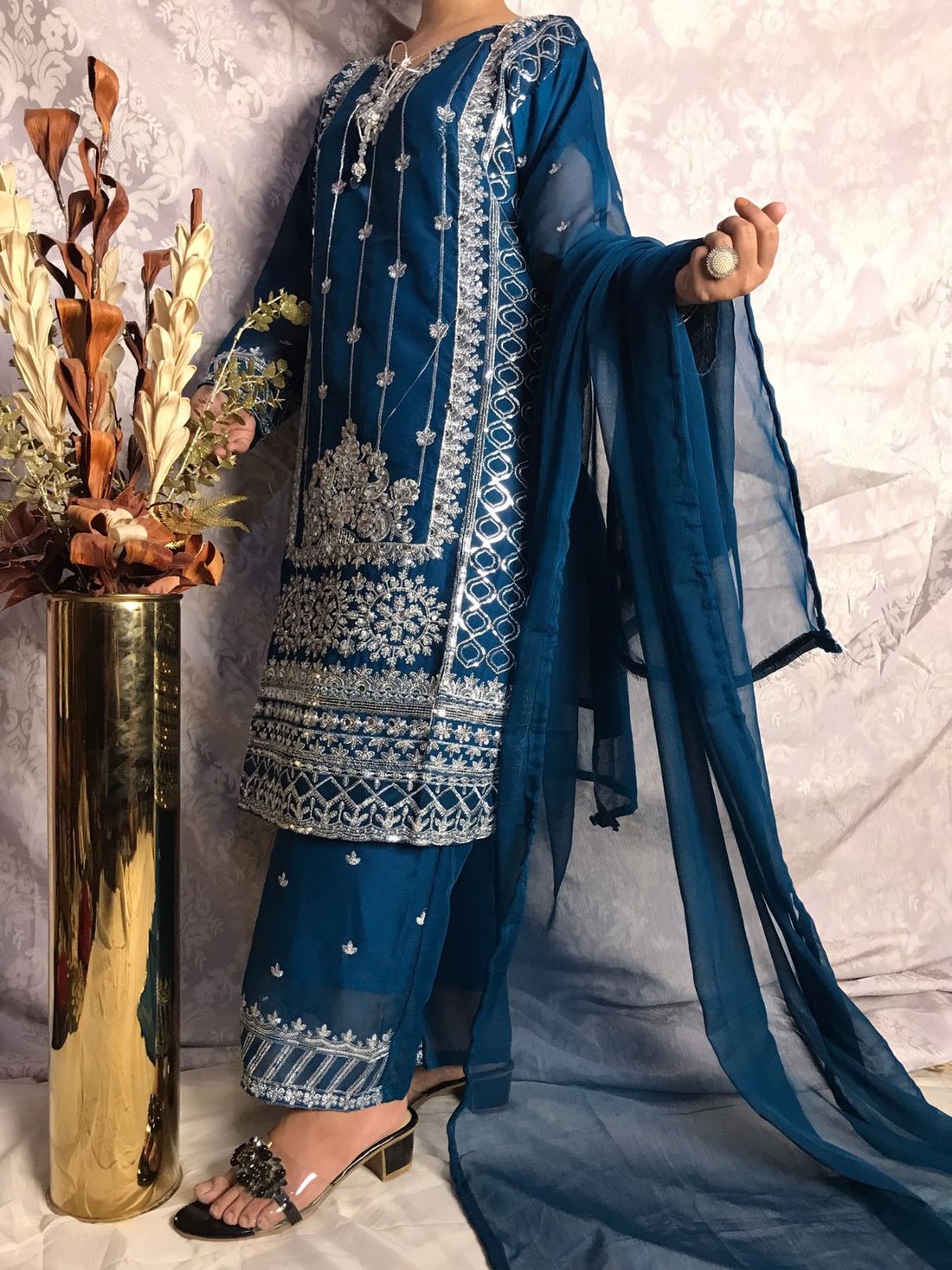Elegant Chiffon 3 Piece Suit