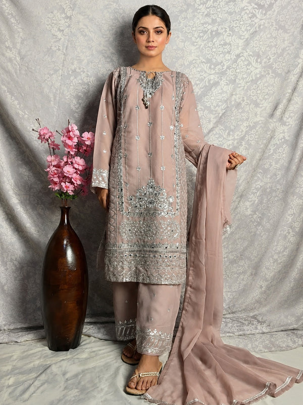 Elegant Chiffon 3 Piece Suit