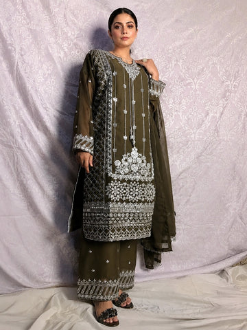 Elegant Chiffon 3 Piece Suit