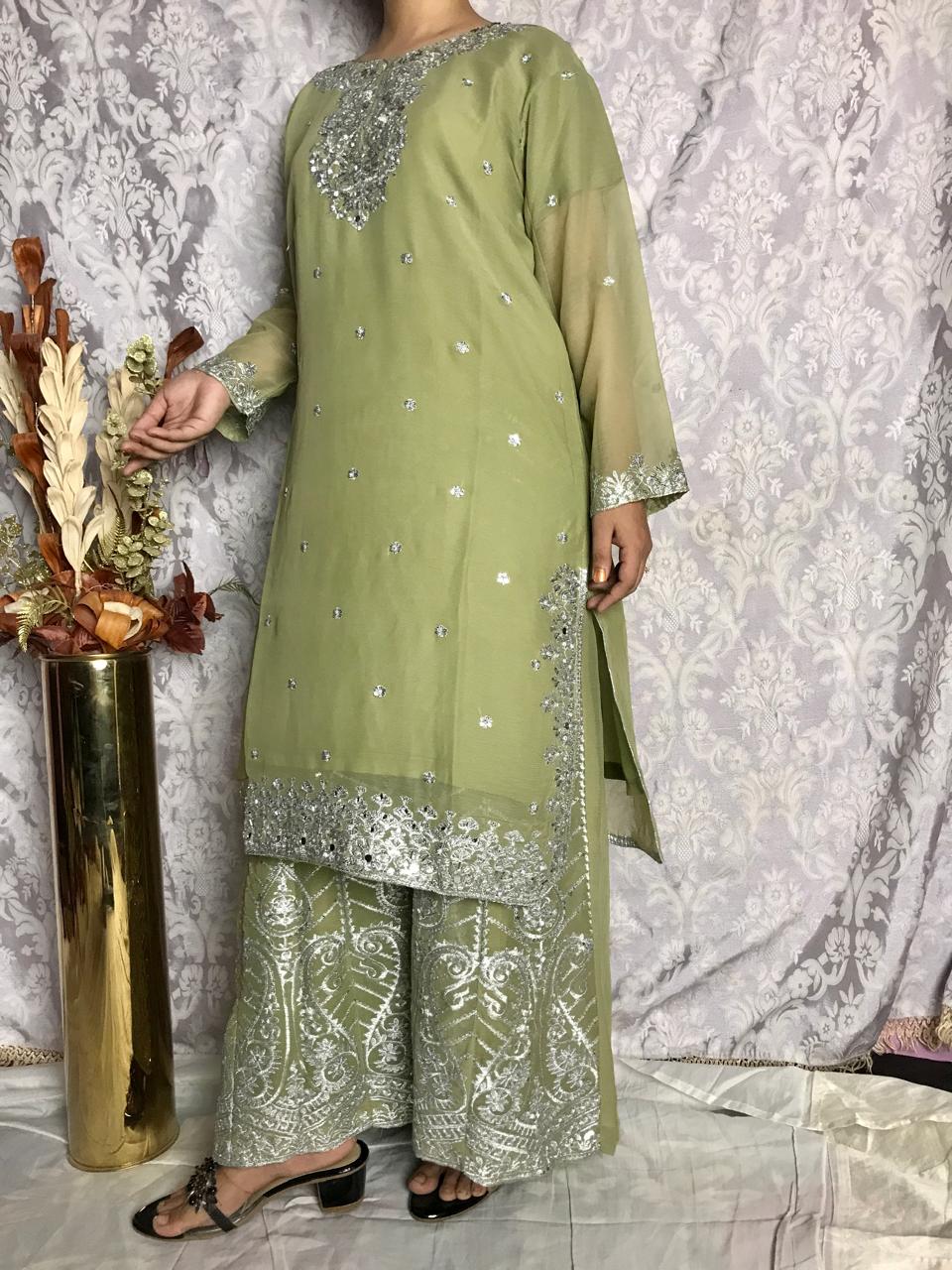 Olive Green 3 Piece Suit