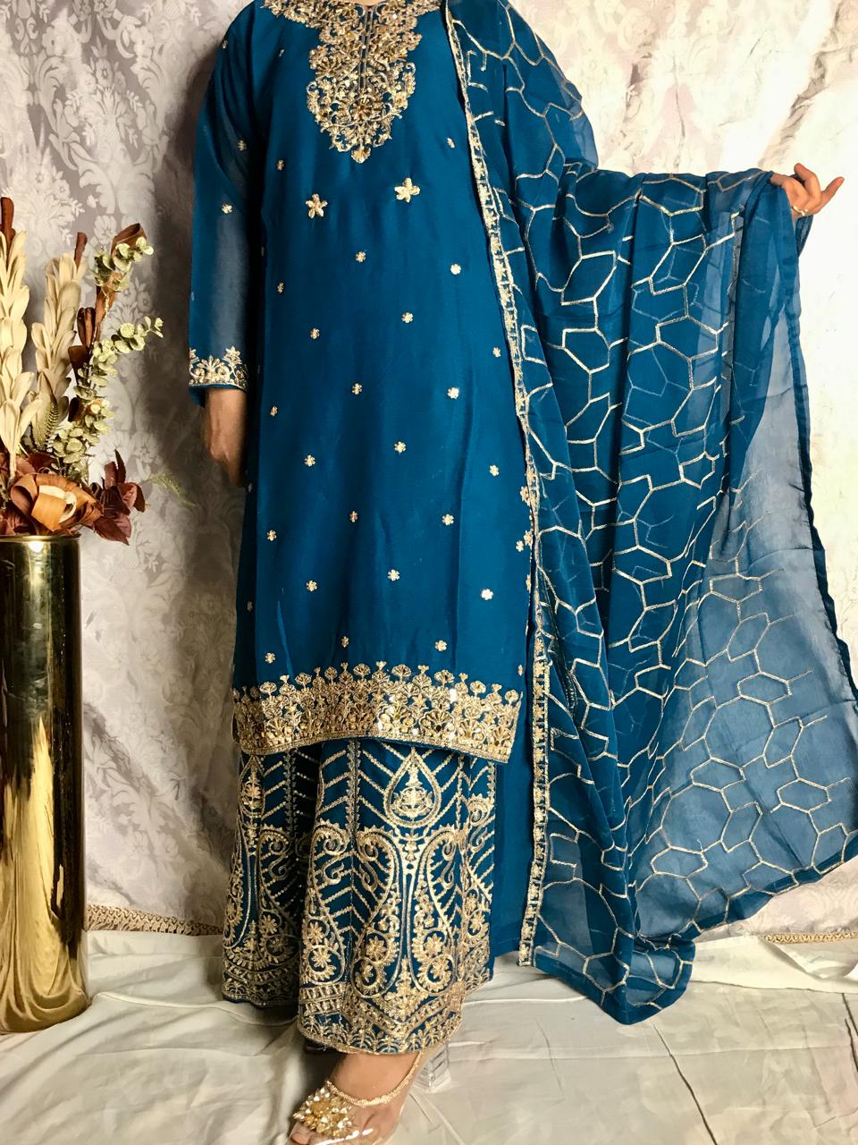 Zinc Embroidered 3 Piece Suit